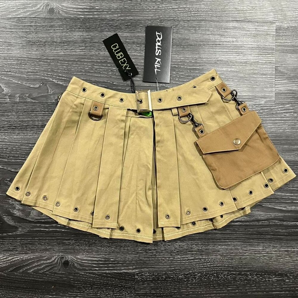 dollskill greatest escape pleated micro mini skirt